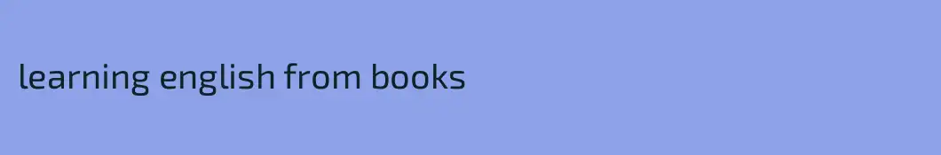 learning english from books
